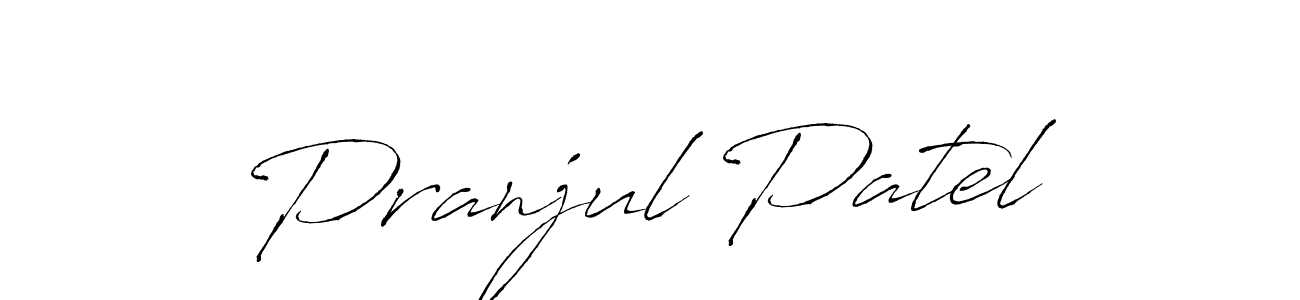 Create a beautiful signature design for name Pranjul Patel. With this signature (Antro_Vectra) fonts, you can make a handwritten signature for free. Pranjul Patel signature style 6 images and pictures png