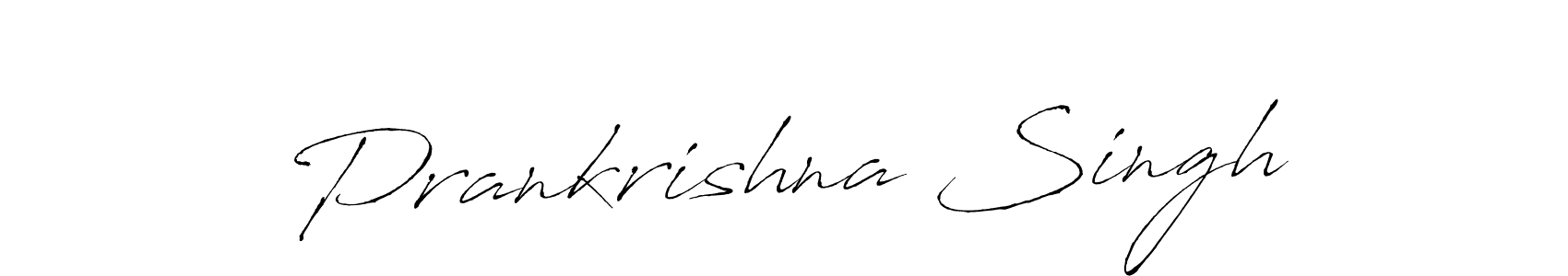 Create a beautiful signature design for name Prankrishna Singh. With this signature (Antro_Vectra) fonts, you can make a handwritten signature for free. Prankrishna Singh signature style 6 images and pictures png