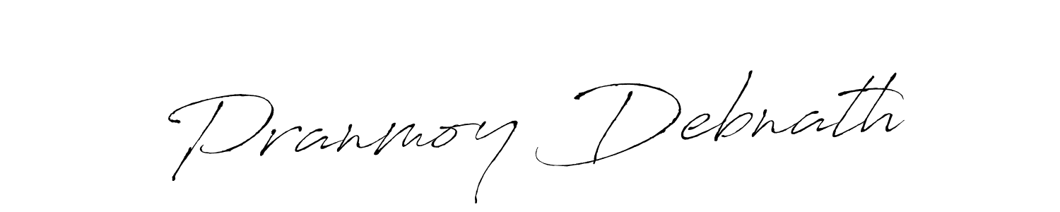 Make a beautiful signature design for name Pranmoy Debnath. With this signature (Antro_Vectra) style, you can create a handwritten signature for free. Pranmoy Debnath signature style 6 images and pictures png