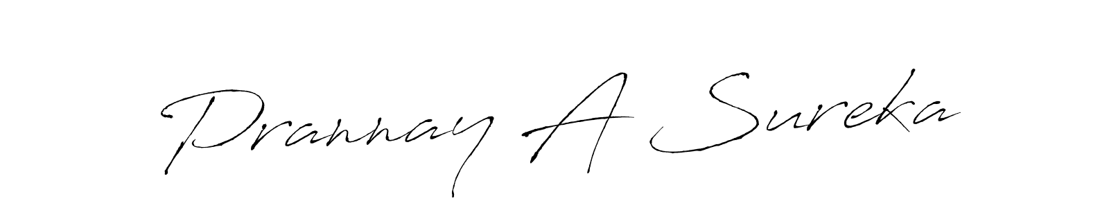 The best way (Antro_Vectra) to make a short signature is to pick only two or three words in your name. The name Prannay A Sureka include a total of six letters. For converting this name. Prannay A Sureka signature style 6 images and pictures png