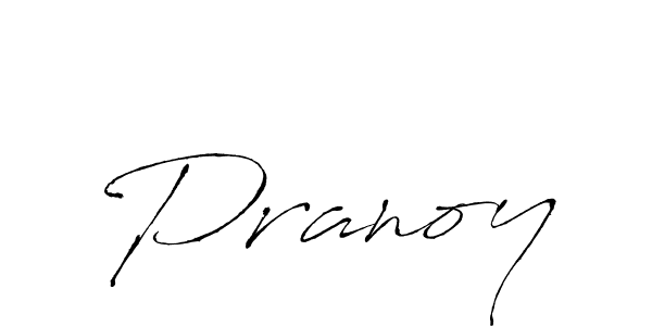 Design your own signature with our free online signature maker. With this signature software, you can create a handwritten (Antro_Vectra) signature for name Pranoy. Pranoy signature style 6 images and pictures png