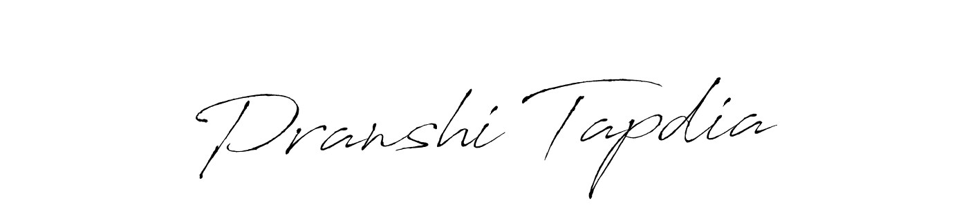 Pranshi Tapdia stylish signature style. Best Handwritten Sign (Antro_Vectra) for my name. Handwritten Signature Collection Ideas for my name Pranshi Tapdia. Pranshi Tapdia signature style 6 images and pictures png