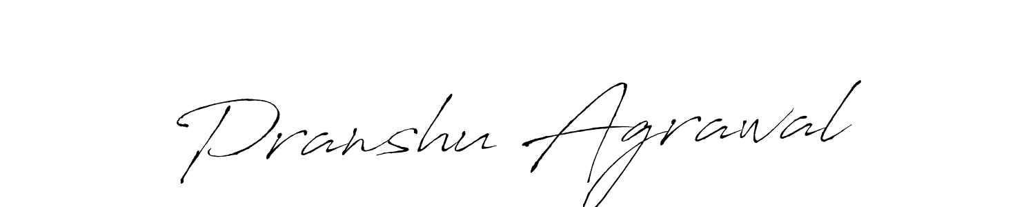 Create a beautiful signature design for name Pranshu Agrawal. With this signature (Antro_Vectra) fonts, you can make a handwritten signature for free. Pranshu Agrawal signature style 6 images and pictures png