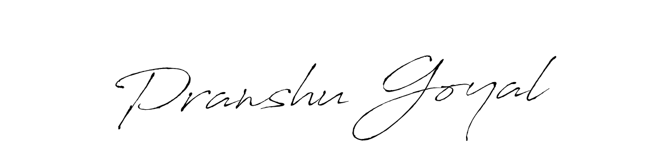Pranshu Goyal stylish signature style. Best Handwritten Sign (Antro_Vectra) for my name. Handwritten Signature Collection Ideas for my name Pranshu Goyal. Pranshu Goyal signature style 6 images and pictures png