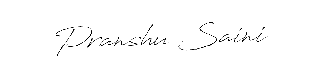 How to make Pranshu Saini signature? Antro_Vectra is a professional autograph style. Create handwritten signature for Pranshu Saini name. Pranshu Saini signature style 6 images and pictures png