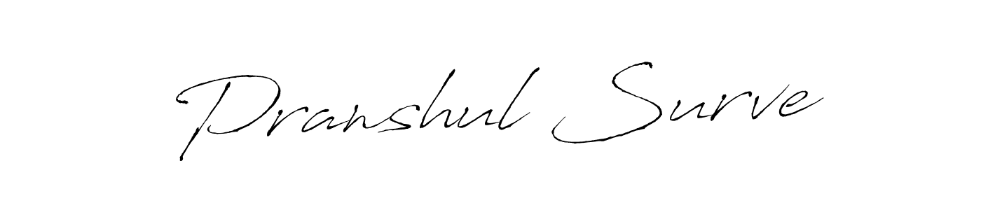 Make a beautiful signature design for name Pranshul Surve. With this signature (Antro_Vectra) style, you can create a handwritten signature for free. Pranshul Surve signature style 6 images and pictures png
