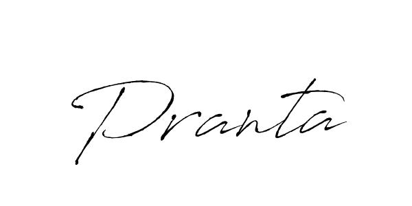 Make a beautiful signature design for name Pranta. With this signature (Antro_Vectra) style, you can create a handwritten signature for free. Pranta signature style 6 images and pictures png