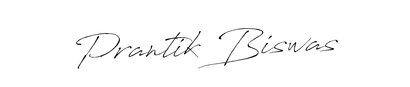 How to make Prantik Biswas name signature. Use Antro_Vectra style for creating short signs online. This is the latest handwritten sign. Prantik Biswas signature style 6 images and pictures png