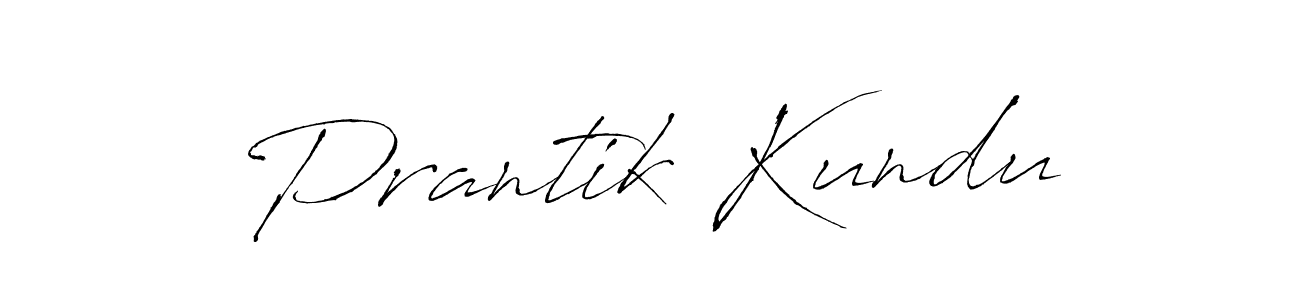 How to make Prantik Kundu name signature. Use Antro_Vectra style for creating short signs online. This is the latest handwritten sign. Prantik Kundu signature style 6 images and pictures png