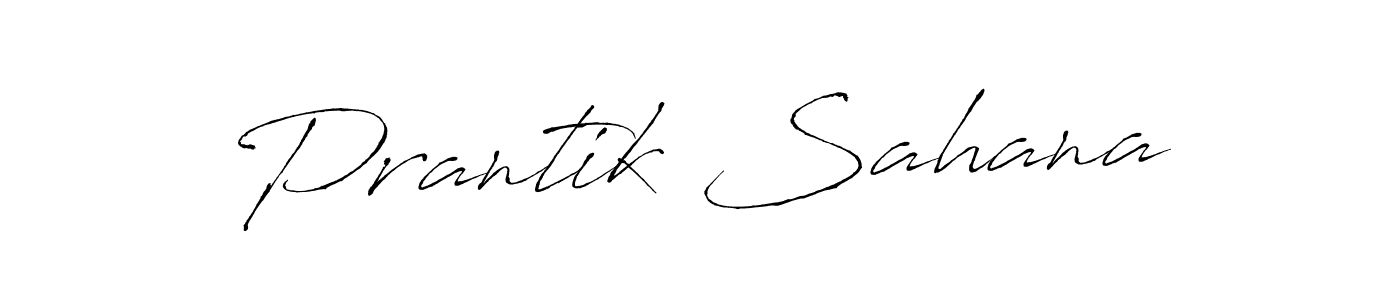 Make a beautiful signature design for name Prantik Sahana. With this signature (Antro_Vectra) style, you can create a handwritten signature for free. Prantik Sahana signature style 6 images and pictures png