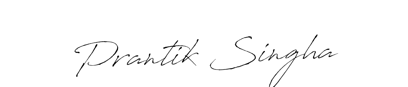 How to make Prantik Singha name signature. Use Antro_Vectra style for creating short signs online. This is the latest handwritten sign. Prantik Singha signature style 6 images and pictures png