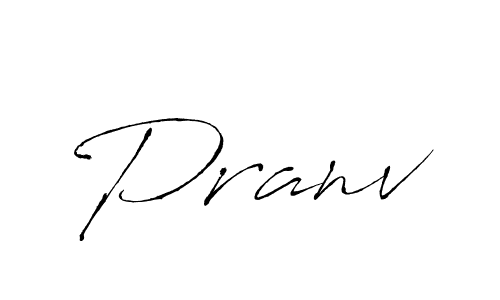 Use a signature maker to create a handwritten signature online. With this signature software, you can design (Antro_Vectra) your own signature for name Pranv. Pranv signature style 6 images and pictures png