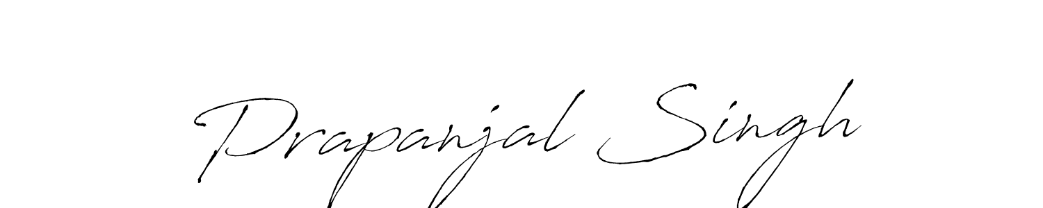 Make a beautiful signature design for name Prapanjal Singh. With this signature (Antro_Vectra) style, you can create a handwritten signature for free. Prapanjal Singh signature style 6 images and pictures png