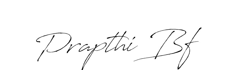 Create a beautiful signature design for name Prapthi Bf. With this signature (Antro_Vectra) fonts, you can make a handwritten signature for free. Prapthi Bf signature style 6 images and pictures png