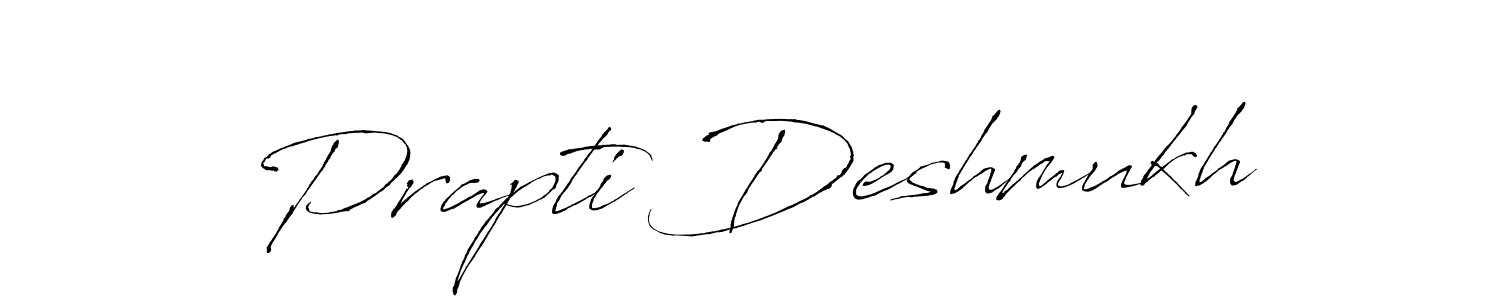 Make a beautiful signature design for name Prapti Deshmukh. With this signature (Antro_Vectra) style, you can create a handwritten signature for free. Prapti Deshmukh signature style 6 images and pictures png