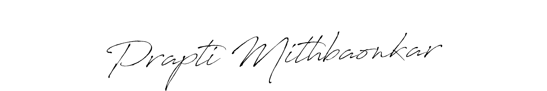 The best way (Antro_Vectra) to make a short signature is to pick only two or three words in your name. The name Prapti Mithbaonkar include a total of six letters. For converting this name. Prapti Mithbaonkar signature style 6 images and pictures png