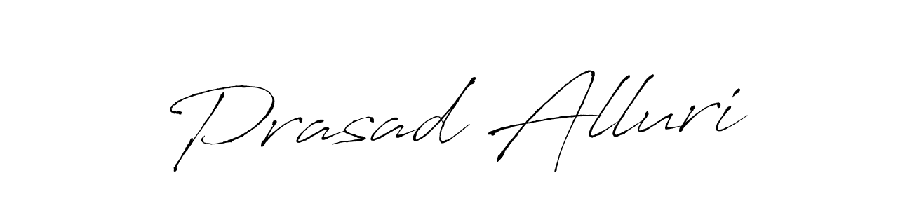 Make a beautiful signature design for name Prasad Alluri. With this signature (Antro_Vectra) style, you can create a handwritten signature for free. Prasad Alluri signature style 6 images and pictures png