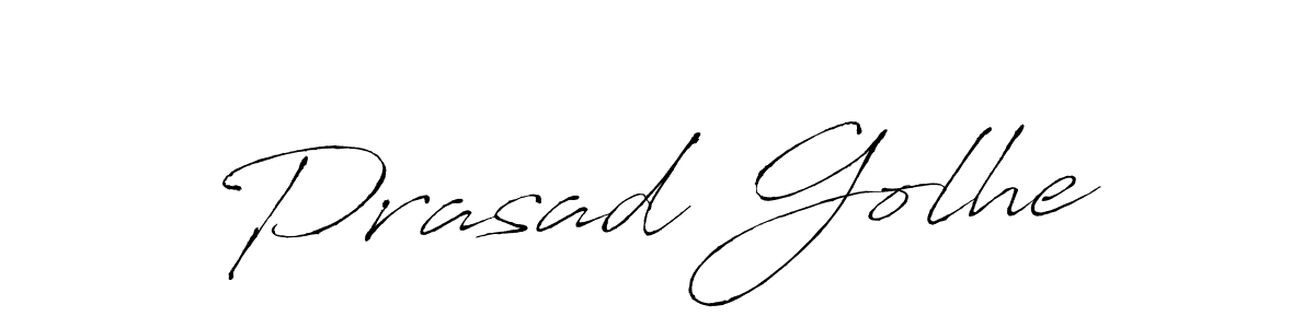 Make a beautiful signature design for name Prasad Golhe. With this signature (Antro_Vectra) style, you can create a handwritten signature for free. Prasad Golhe signature style 6 images and pictures png