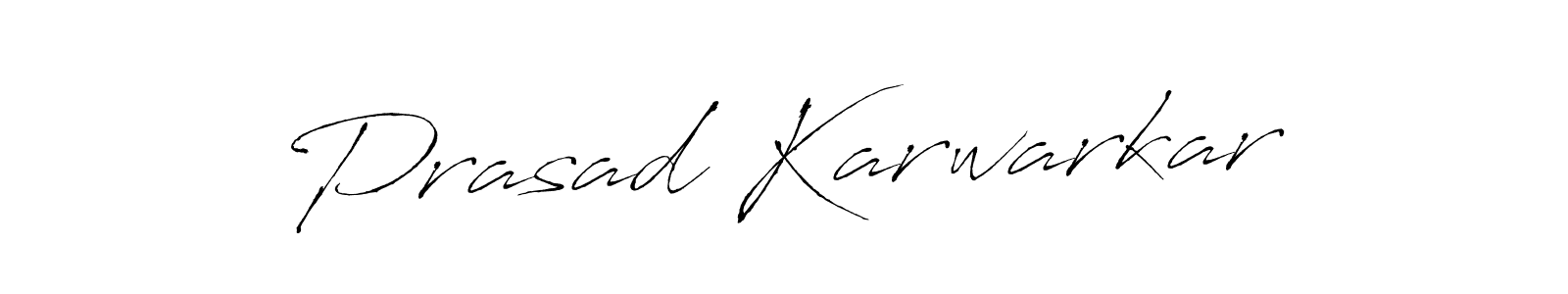 Design your own signature with our free online signature maker. With this signature software, you can create a handwritten (Antro_Vectra) signature for name Prasad Karwarkar. Prasad Karwarkar signature style 6 images and pictures png