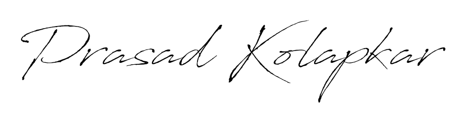 Similarly Antro_Vectra is the best handwritten signature design. Signature creator online. You can use it as an online autograph creator for name Prasad Kolapkar. Prasad Kolapkar signature style 6 images and pictures png