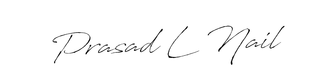 You can use this online signature creator to create a handwritten signature for the name Prasad L Nail. This is the best online autograph maker. Prasad L Nail signature style 6 images and pictures png