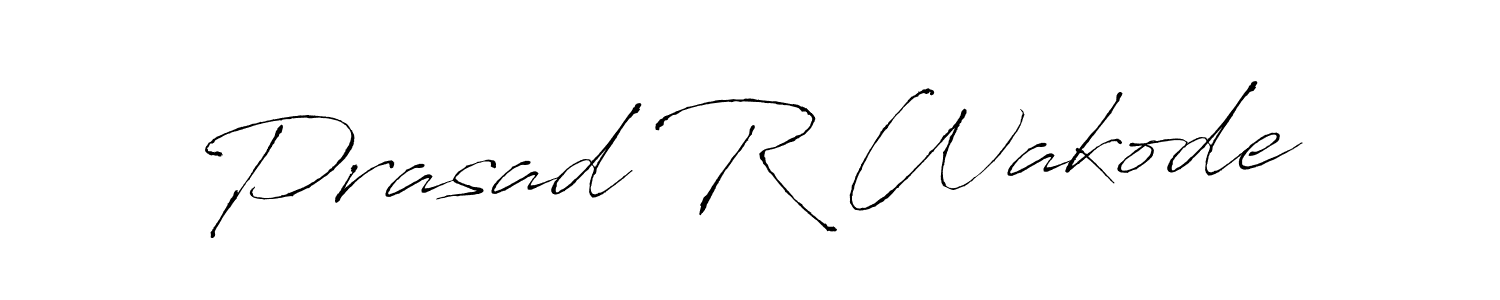 if you are searching for the best signature style for your name Prasad R Wakode. so please give up your signature search. here we have designed multiple signature styles  using Antro_Vectra. Prasad R Wakode signature style 6 images and pictures png