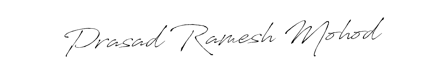 How to make Prasad Ramesh Mohod name signature. Use Antro_Vectra style for creating short signs online. This is the latest handwritten sign. Prasad Ramesh Mohod signature style 6 images and pictures png