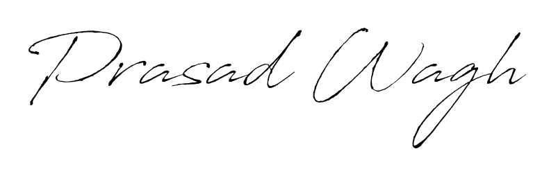 Try this chic Prasad Wagh handwritten sign style. Using Antro_Vectra font elements, it gives your name a sleek, memorable identity. Prasad Wagh signature style 6 images and pictures png