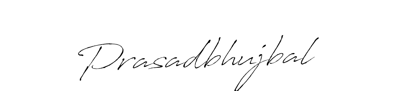 How to make Prasadbhujbal name signature. Use Antro_Vectra style for creating short signs online. This is the latest handwritten sign. Prasadbhujbal signature style 6 images and pictures png