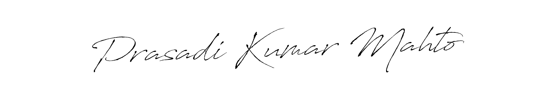 Make a beautiful signature design for name Prasadi Kumar Mahto. With this signature (Antro_Vectra) style, you can create a handwritten signature for free. Prasadi Kumar Mahto signature style 6 images and pictures png
