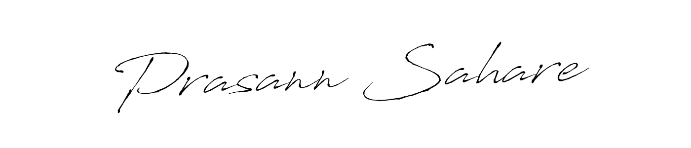 Create a beautiful signature design for name Prasann Sahare. With this signature (Antro_Vectra) fonts, you can make a handwritten signature for free. Prasann Sahare signature style 6 images and pictures png