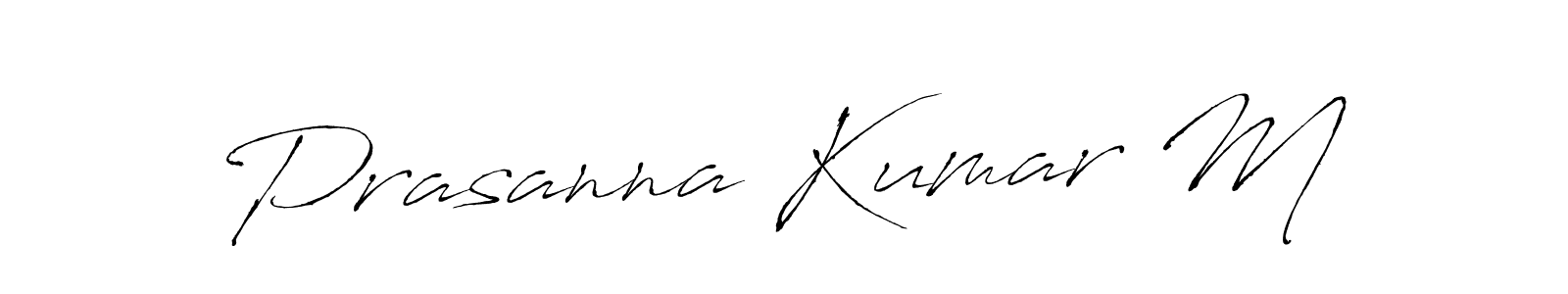 Make a beautiful signature design for name Prasanna Kumar M. With this signature (Antro_Vectra) style, you can create a handwritten signature for free. Prasanna Kumar M signature style 6 images and pictures png