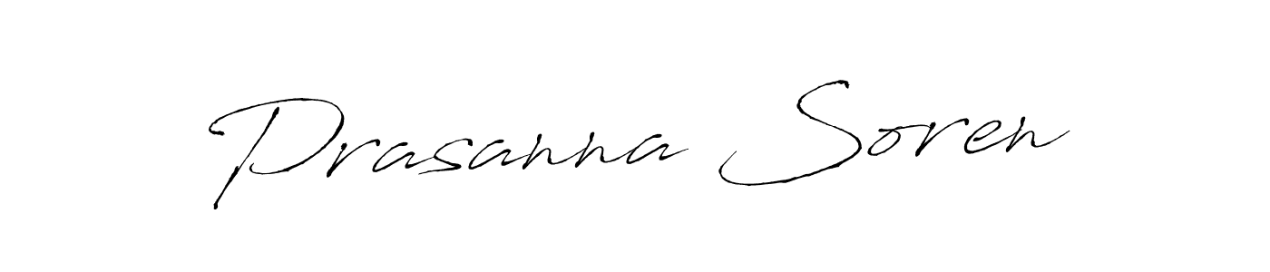 How to make Prasanna Soren name signature. Use Antro_Vectra style for creating short signs online. This is the latest handwritten sign. Prasanna Soren signature style 6 images and pictures png