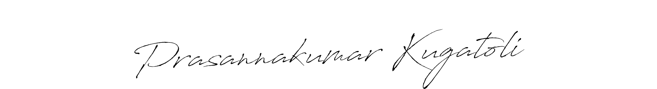 How to make Prasannakumar Kugatoli name signature. Use Antro_Vectra style for creating short signs online. This is the latest handwritten sign. Prasannakumar Kugatoli signature style 6 images and pictures png