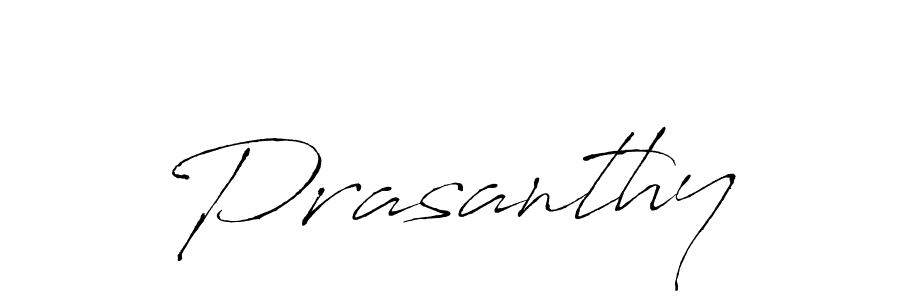 Create a beautiful signature design for name Prasanthy. With this signature (Antro_Vectra) fonts, you can make a handwritten signature for free. Prasanthy signature style 6 images and pictures png