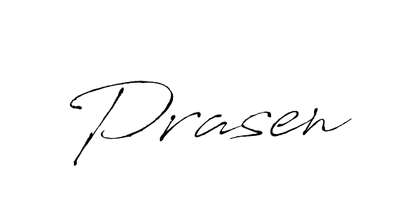 Design your own signature with our free online signature maker. With this signature software, you can create a handwritten (Antro_Vectra) signature for name Prasen. Prasen signature style 6 images and pictures png