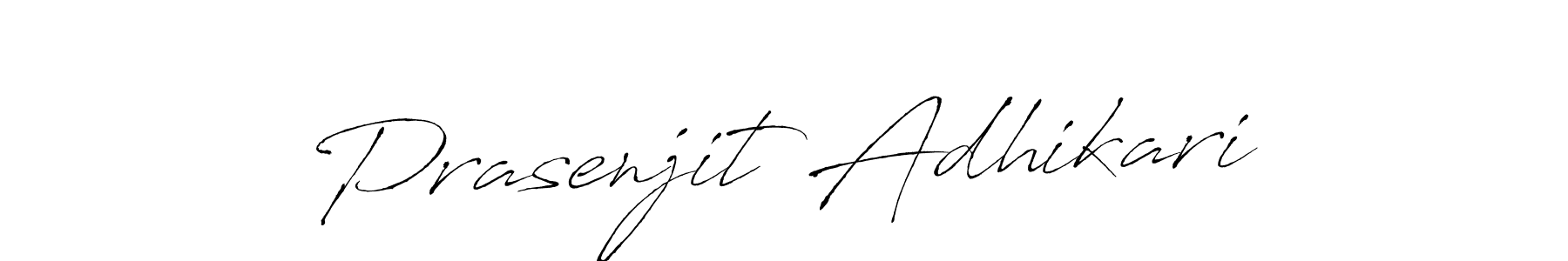 How to make Prasenjit Adhikari name signature. Use Antro_Vectra style for creating short signs online. This is the latest handwritten sign. Prasenjit Adhikari signature style 6 images and pictures png