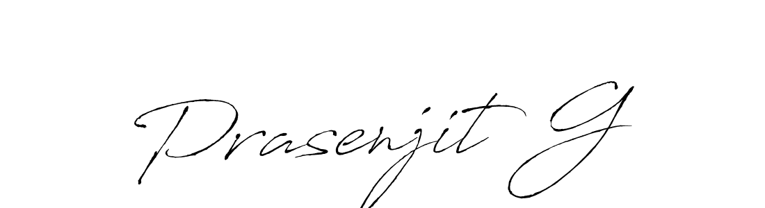 How to make Prasenjit G name signature. Use Antro_Vectra style for creating short signs online. This is the latest handwritten sign. Prasenjit G signature style 6 images and pictures png