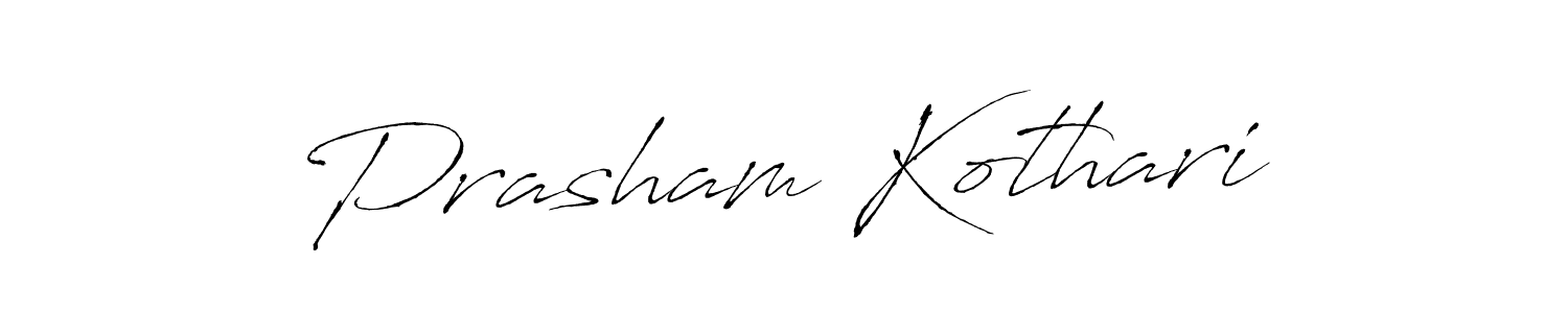 Make a beautiful signature design for name Prasham Kothari. With this signature (Antro_Vectra) style, you can create a handwritten signature for free. Prasham Kothari signature style 6 images and pictures png