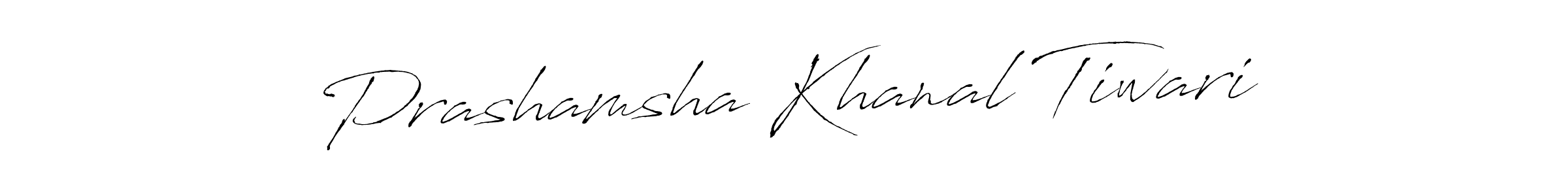 Prashamsha Khanal Tiwari stylish signature style. Best Handwritten Sign (Antro_Vectra) for my name. Handwritten Signature Collection Ideas for my name Prashamsha Khanal Tiwari. Prashamsha Khanal Tiwari signature style 6 images and pictures png