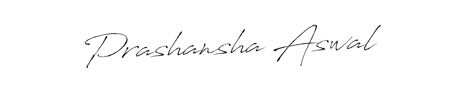 How to make Prashansha Aswal name signature. Use Antro_Vectra style for creating short signs online. This is the latest handwritten sign. Prashansha Aswal signature style 6 images and pictures png