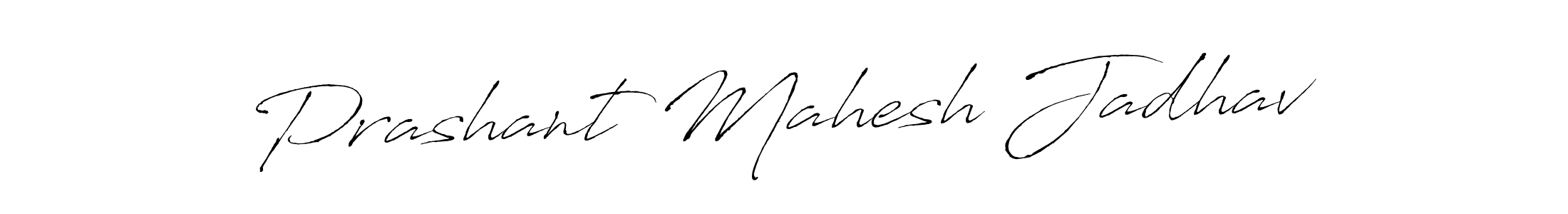 The best way (Antro_Vectra) to make a short signature is to pick only two or three words in your name. The name Prashant Mahesh Jadhav include a total of six letters. For converting this name. Prashant Mahesh Jadhav signature style 6 images and pictures png