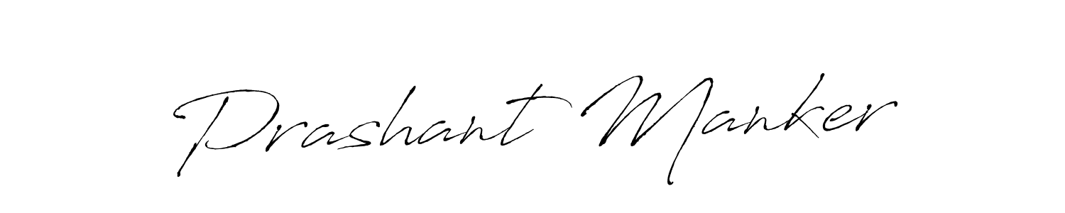 Create a beautiful signature design for name Prashant Manker. With this signature (Antro_Vectra) fonts, you can make a handwritten signature for free. Prashant Manker signature style 6 images and pictures png