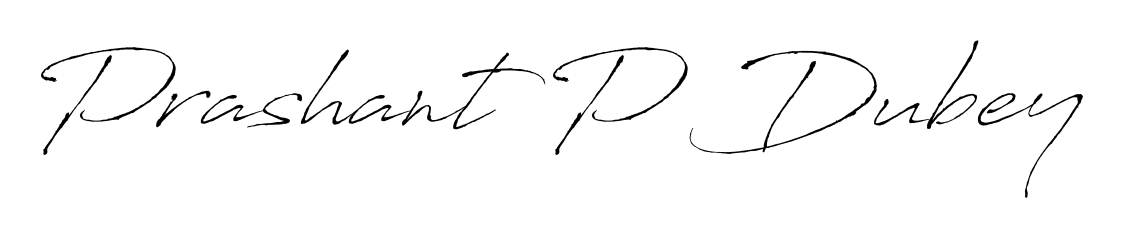 Personalize your online presence with Prashant P Dubey signature rendered in elegant Antro_Vectra font. Great for website footers and blogs. Prashant P Dubey signature style 6 images and pictures png