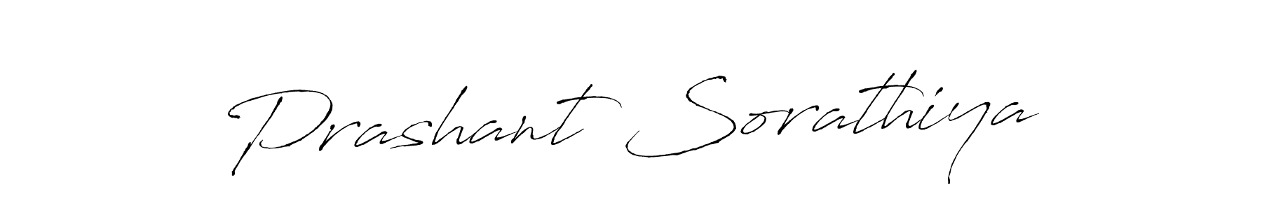 How to make Prashant Sorathiya name signature. Use Antro_Vectra style for creating short signs online. This is the latest handwritten sign. Prashant Sorathiya signature style 6 images and pictures png