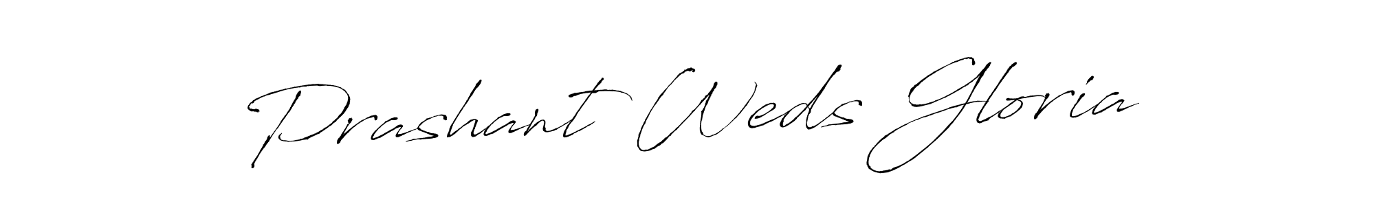 Use a signature maker to create a handwritten signature online. With this signature software, you can design (Antro_Vectra) your own signature for name Prashant Weds Gloria. Prashant Weds Gloria signature style 6 images and pictures png
