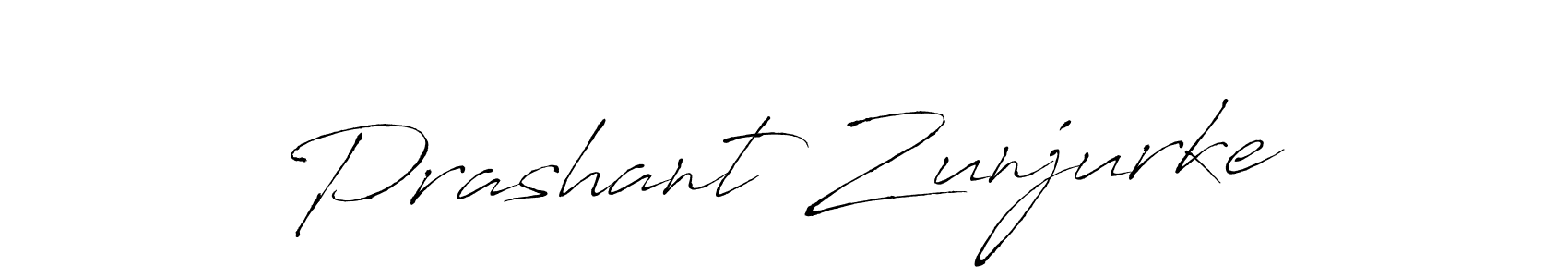 Prashant Zunjurke stylish signature style. Best Handwritten Sign (Antro_Vectra) for my name. Handwritten Signature Collection Ideas for my name Prashant Zunjurke. Prashant Zunjurke signature style 6 images and pictures png