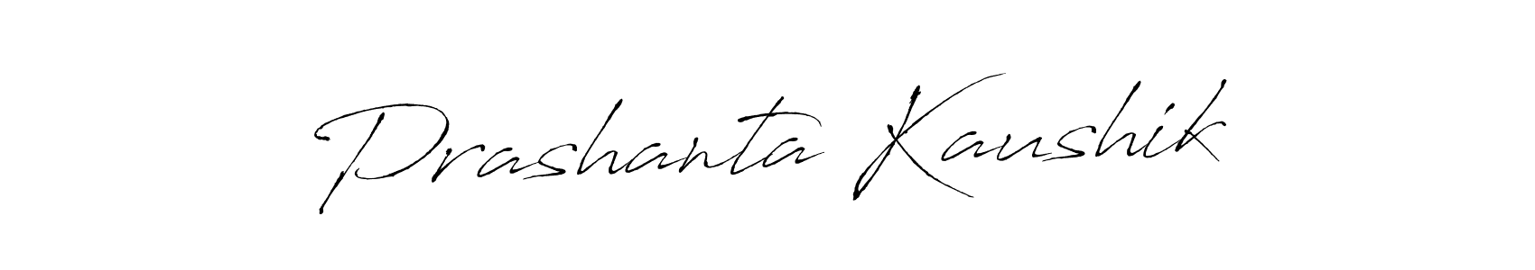 You should practise on your own different ways (Antro_Vectra) to write your name (Prashanta Kaushik) in signature. don't let someone else do it for you. Prashanta Kaushik signature style 6 images and pictures png