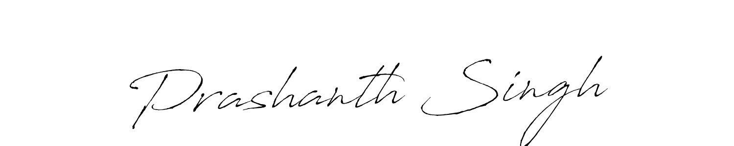 How to make Prashanth Singh name signature. Use Antro_Vectra style for creating short signs online. This is the latest handwritten sign. Prashanth Singh signature style 6 images and pictures png