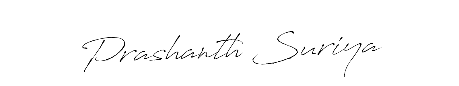 Also we have Prashanth Suriya name is the best signature style. Create professional handwritten signature collection using Antro_Vectra autograph style. Prashanth Suriya signature style 6 images and pictures png